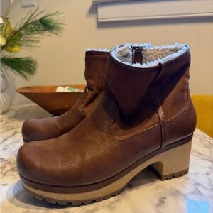 Target Brown Leather Women's Booties